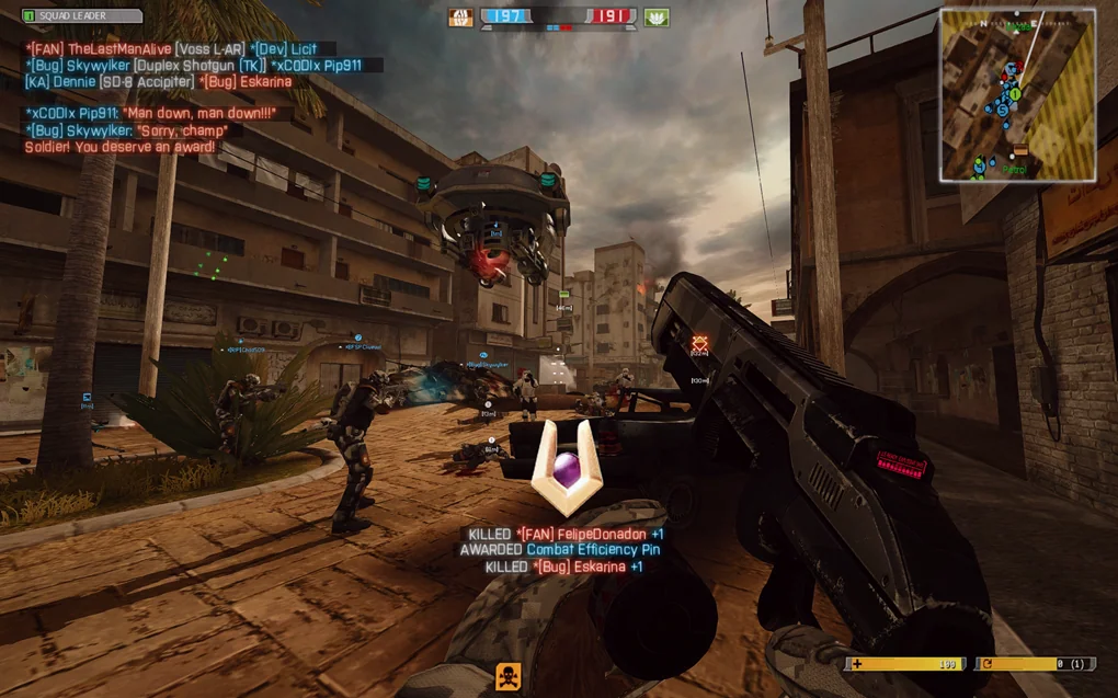 Frostbite-style chat in the player view